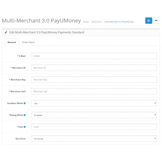 Multi Merchant / Dropshipper PayUMoney 3.0