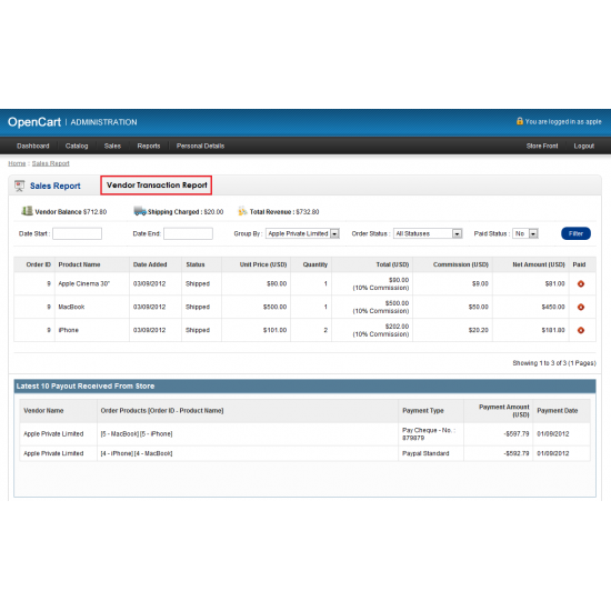 Multi Vendor / DropShipper Module