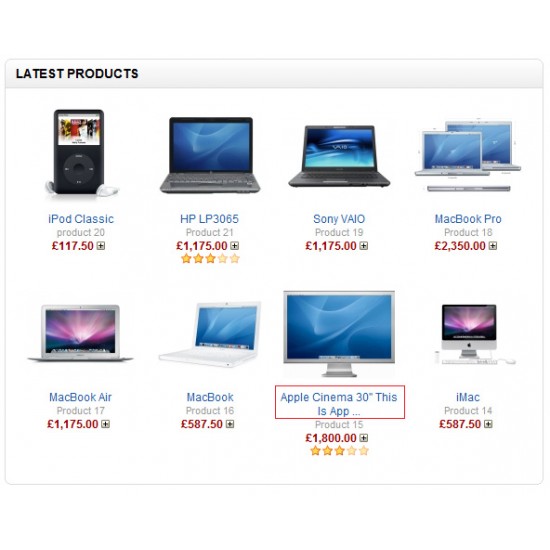 Product Short Name Description Product Short Name Description