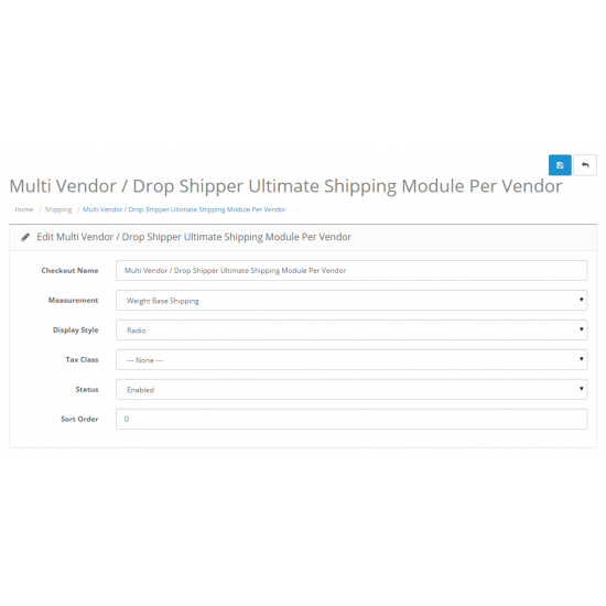 Multi Vendor / Drop Shipper Ultimate Shipping Module Per Vendor
