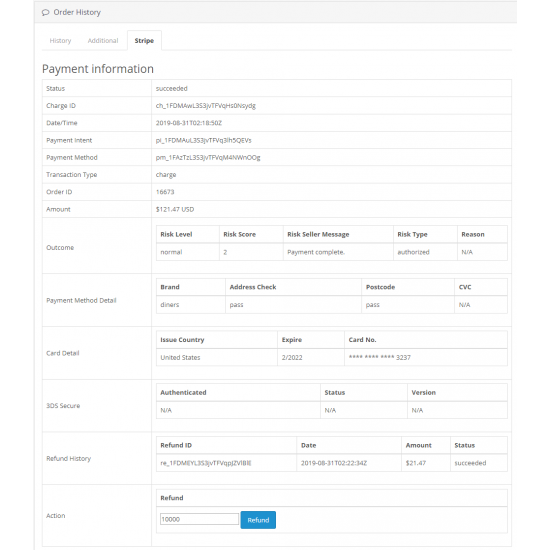 Stripe ( Dynamic 3D Secure / SCA Ready )