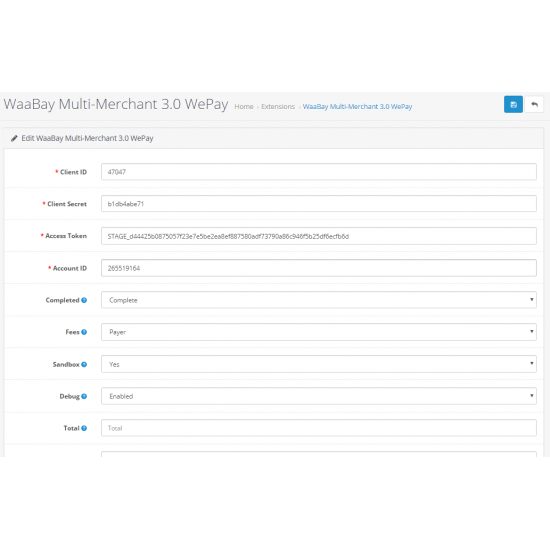 Multi Merchant Core 3.0 WePay Payment Gateway