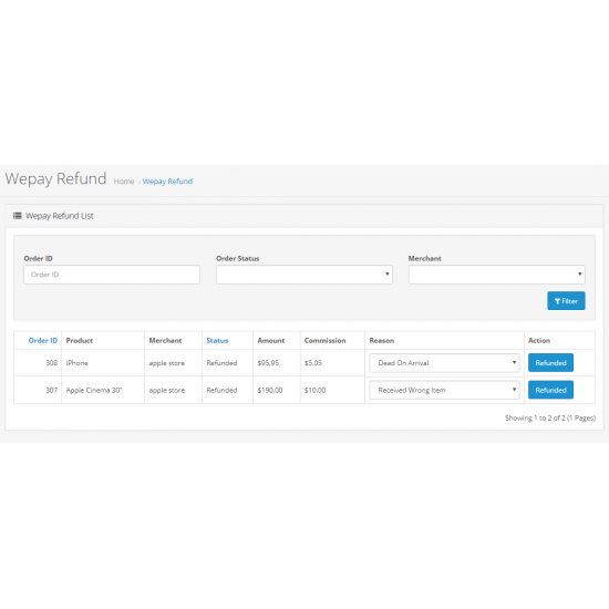 Multi Merchant Core 3.0 WePay Payment Gateway